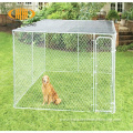Galvanized chain link dog pet kennels with roof